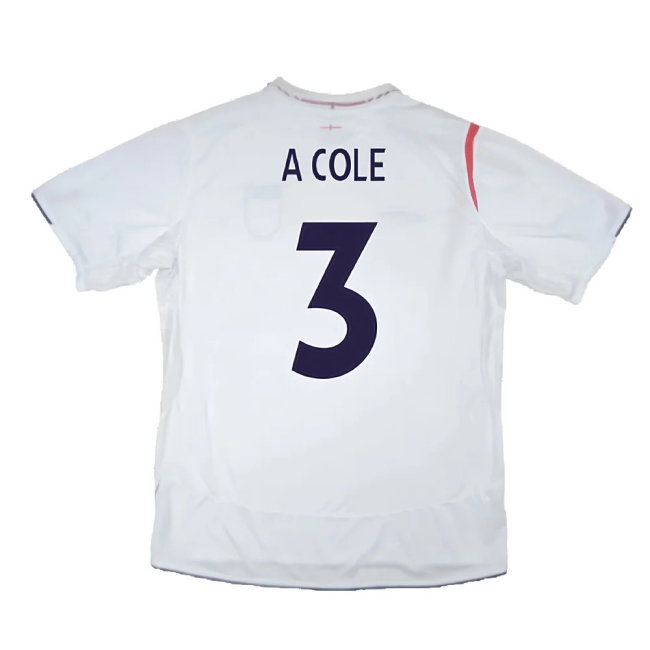 England 2005-2007 Home Shirt (XXL) (Very Good) (Very Good) (A COLE 3)