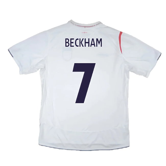 England 2005-2007 Home Shirt (XL) (Excellent) (BECKHAM 7)