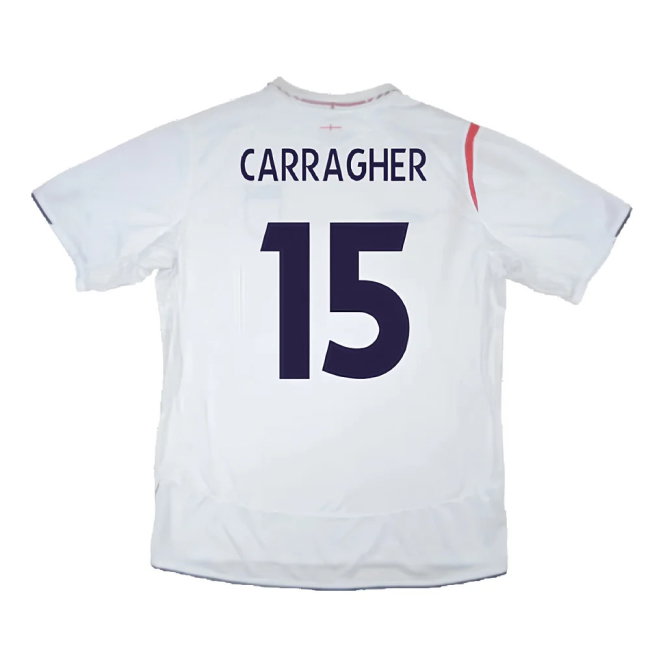 England 2005-2007 Home Shirt (XXL) (Very Good) (Very Good) (CARRAGHER 15)
