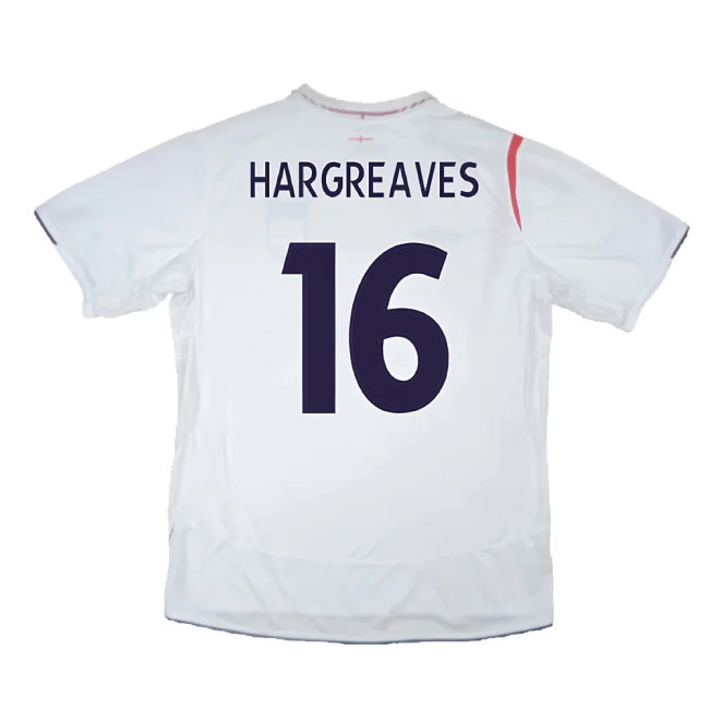 England 2005-2007 Home Shirt (XXL) (Very Good) (Very Good) (HARGREAVES 16)