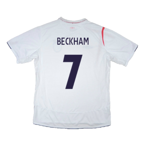 England 2005-2007 Home Shirt (L) (Very Good) (BECKHAM 7)