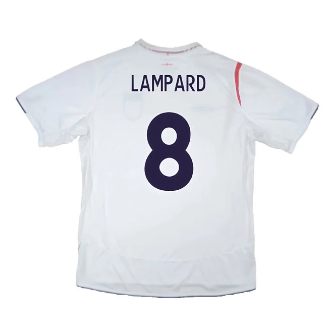 England 2005-2007 Home Shirt (XXL) (Mint) (LAMPARD 8)
