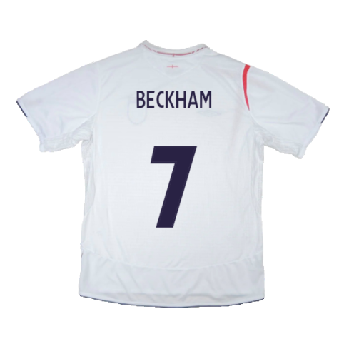 England 2005-2007 Home Shirt (M) (Good) (BECKHAM 7)