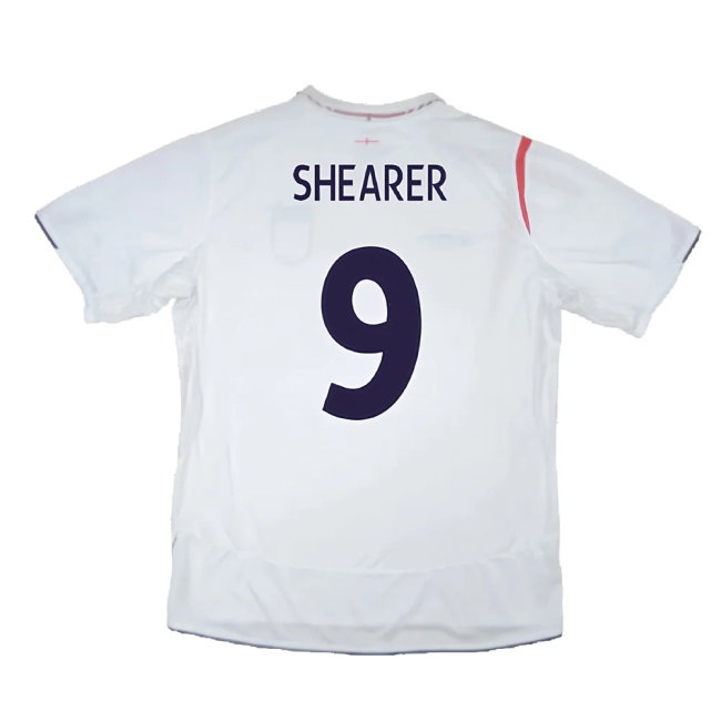 England 2005-2007 Home Shirt (XXL) (Very Good) (Very Good) (SHEARER 9)
