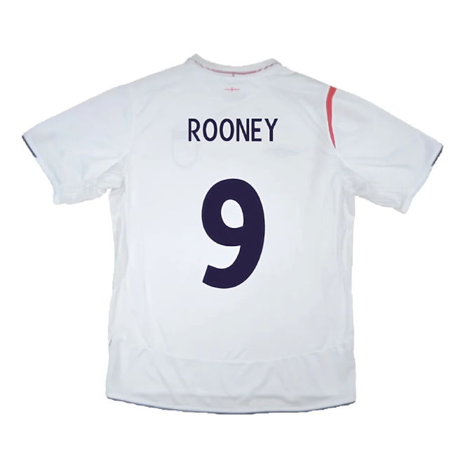 England 2005-2007 Home Shirt (XL) (Very Good) (ROONEY 9)