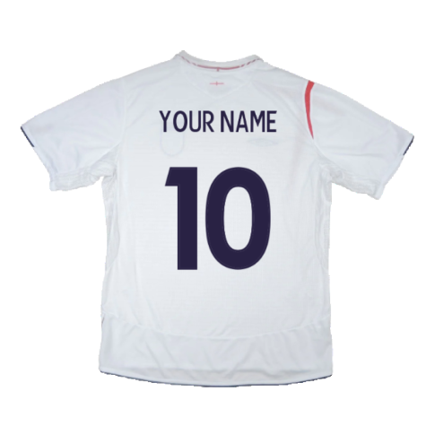 England 2005-2007 Home Shirt (XL) (Very Good) (Your Name)
