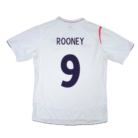 England 2005-2007 Home Shirt (XXL) (Excellent) (ROONEY 9)