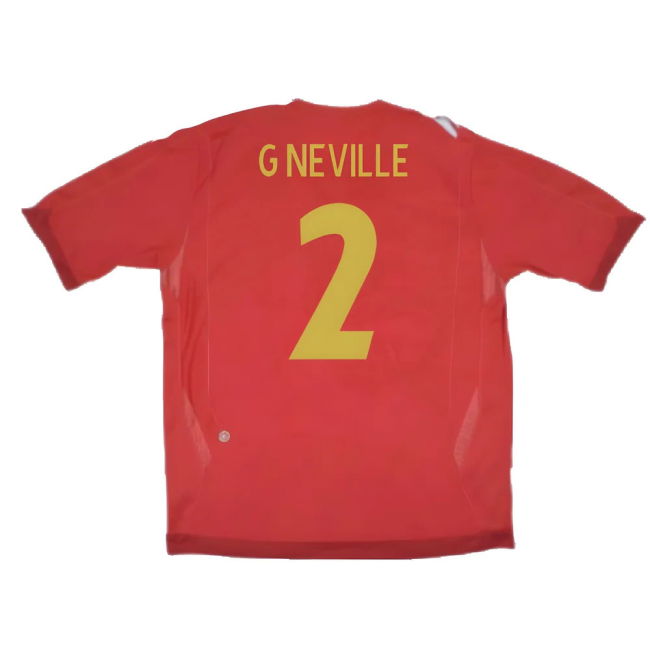 England 2006-08 Away Shirt (XLB 158cm) (Excellent) (G NEVILLE 2)