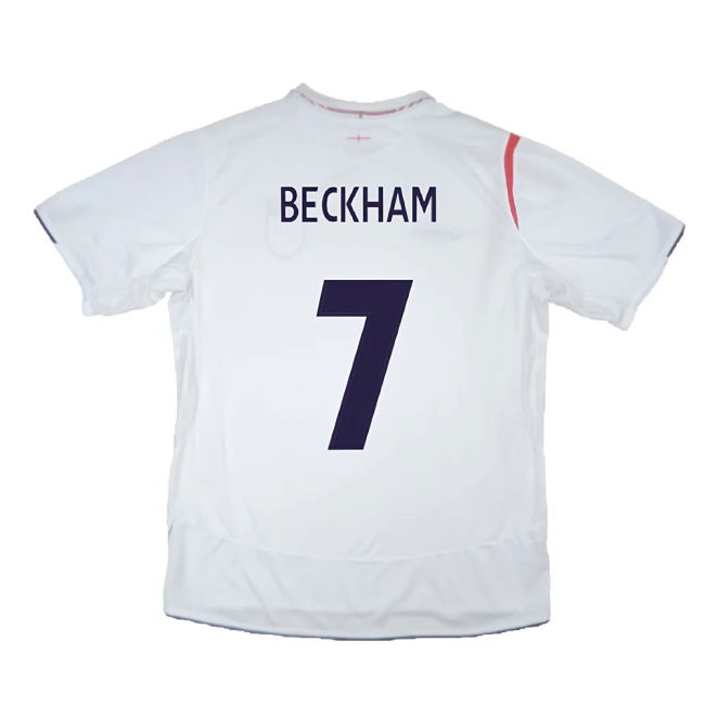 England 2006-08 Home Shirt (XL) (Excellent) (BECKHAM 7)