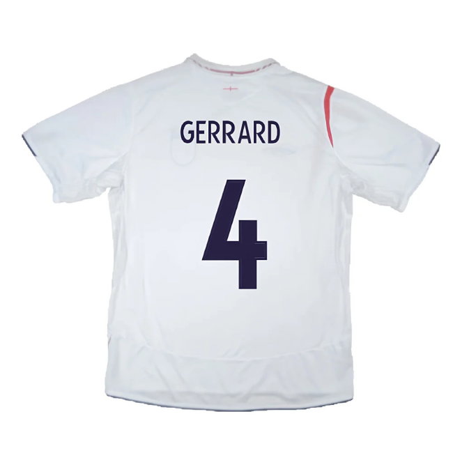 England 2006-08 Home Shirt (XL) (Excellent) (GERRARD 4)