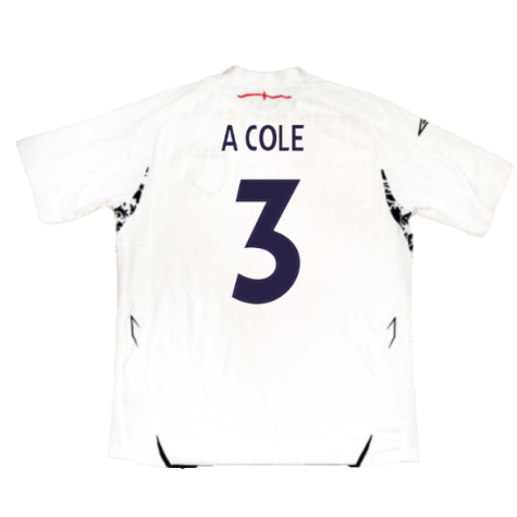 England 2007-09 Home Shirt (Good) (A COLE 3)