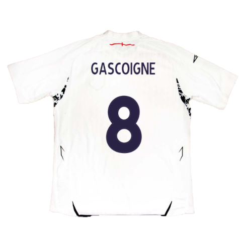England 2007-09 Home Shirt (Excellent) (GASCOIGNE 8)