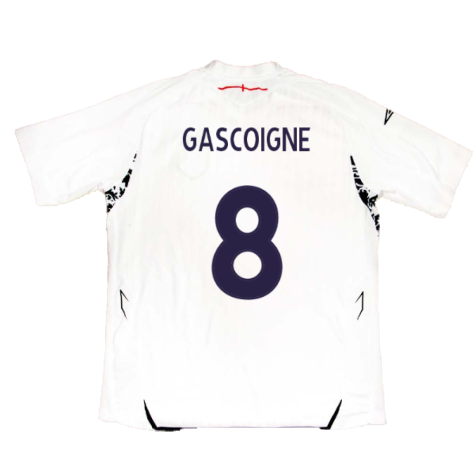 England 2007-09 Home Shirt (L) (Very Good) (GASCOIGNE 8)