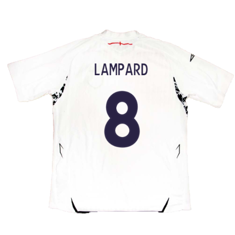 England 2007-09 Home Shirt (M) (Very Good) (LAMPARD 8)