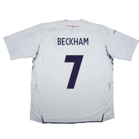 England 2007-09 Home Shirt (XL Boys) (Excellent) (BECKHAM 7)