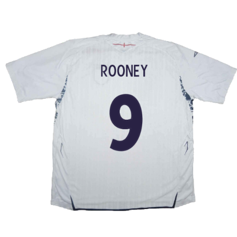 England 2007-09 Home Shirt (XL Boys) (Excellent) (ROONEY 9)