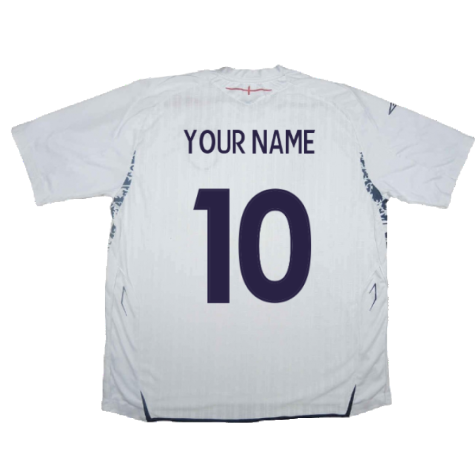 England 2007-09 Home Shirt (XL Boys) (Excellent) (Your Name)