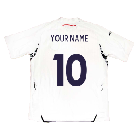 England 2007-09 Home Shirt (XL) (Good) (Your Name)