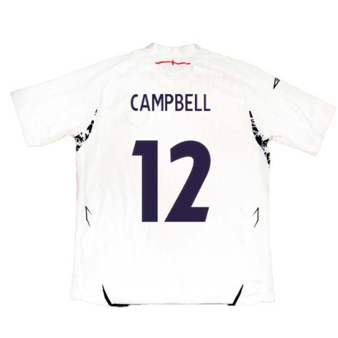 England 2007-2009 Home Shirt (XL) (CAMPBELL 12) (Fair)