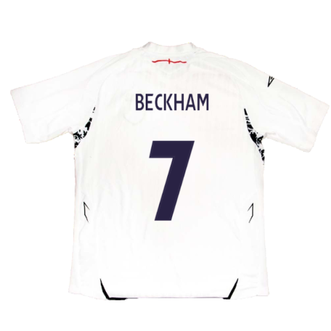 England 2007-2009 Home Shirt (L) (Very Good) (BECKHAM 7)