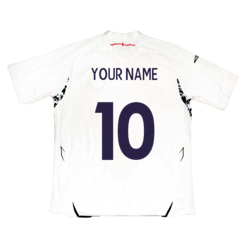 England 2007-2009 Home Shirt (L) (Very Good) (Your Name)
