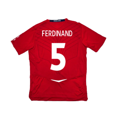 England 2008-10 Away Shirt (XL) (Excellent) (FERDINAND 5)