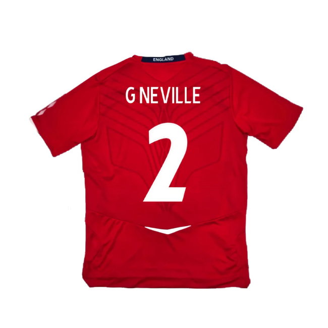 England 2008-10 Away Shirt (XL) (Excellent) (G NEVILLE 2)
