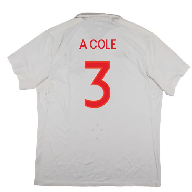 England 2009-10 World Cup Home shirt (XL) (Very Good) (A COLE 3)