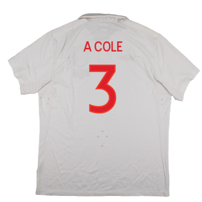 England 2009-10 World Cup Home shirt (XL) (Very Good) (A COLE 3)