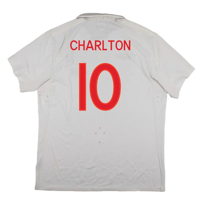 England 2009-10 World Cup Home shirt (XL) (Very Good) (Charlton 10)