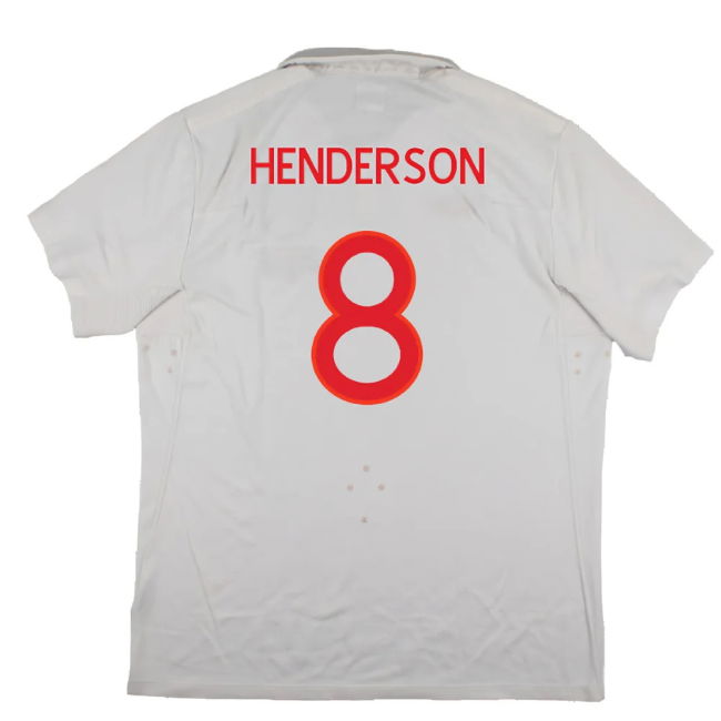 England 2009-10 World Cup Home shirt (XL) (Very Good) (HENDERSON 8)