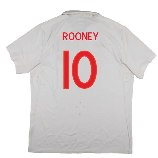 England 2009-10 World Cup Home shirt (XL) (Very Good) (ROONEY 10)