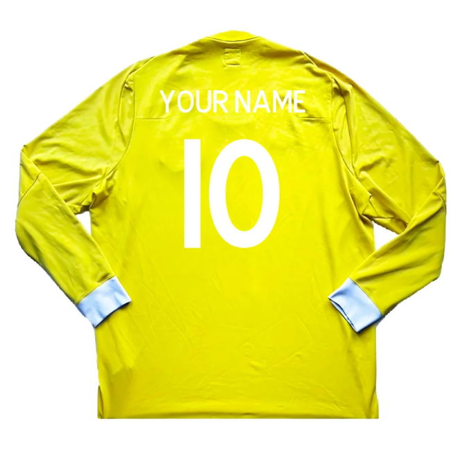 England 2010-11 Goalkeeper Away Shirt ((Good) XXL) (Your Name)