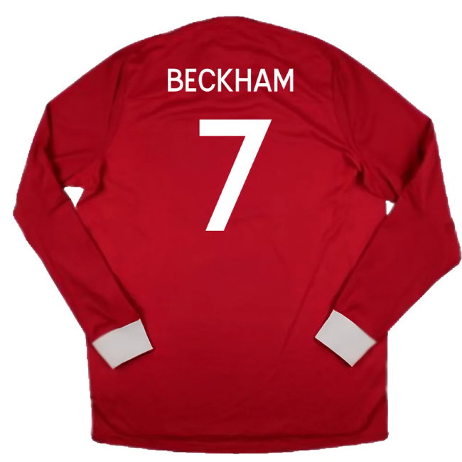 England 2010-2011 Away L/S Shirt (L) (Excellent) (BECKHAM 7)