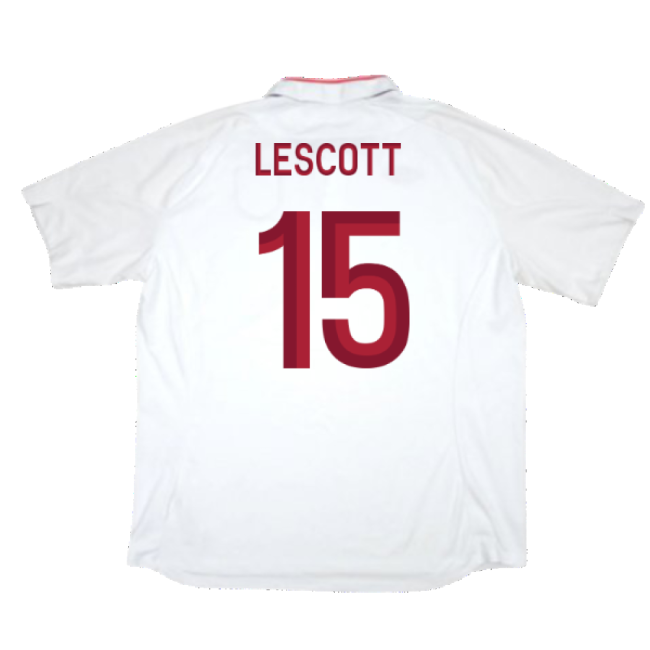 England 2012-13 Home (Mint) (Lescott 15)