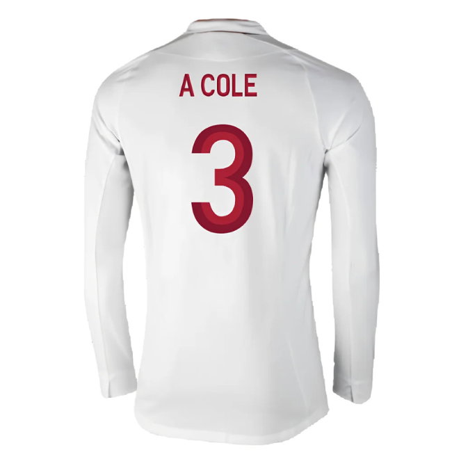 England 2012-13 Long Sleeve Home Shirt (L) (Fair) (A Cole 3)