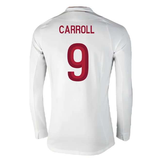 England 2012-13 Long Sleeve Home Shirt (L) (Fair) (Carroll 9)