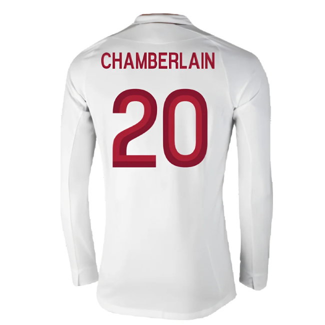 England 2012-13 Long Sleeve Home Shirt (L) (Fair) (Chamberlain 20)