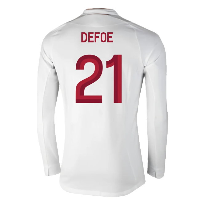 England 2012-13 Long Sleeve Home Shirt (L) (Fair) (Defoe 21)
