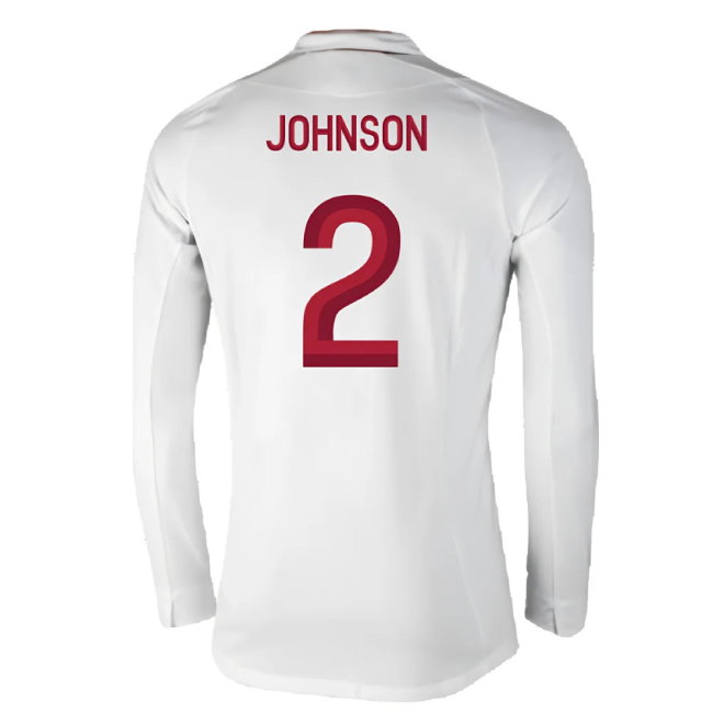 England 2012-13 Long Sleeve Home Shirt (L) (Fair) (Johnson 2)