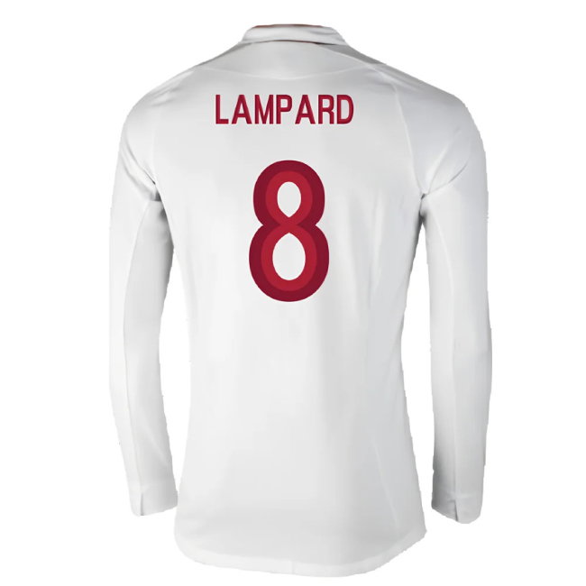 England 2012-13 Long Sleeve Home Shirt (L) (Fair) (Lampard 8)