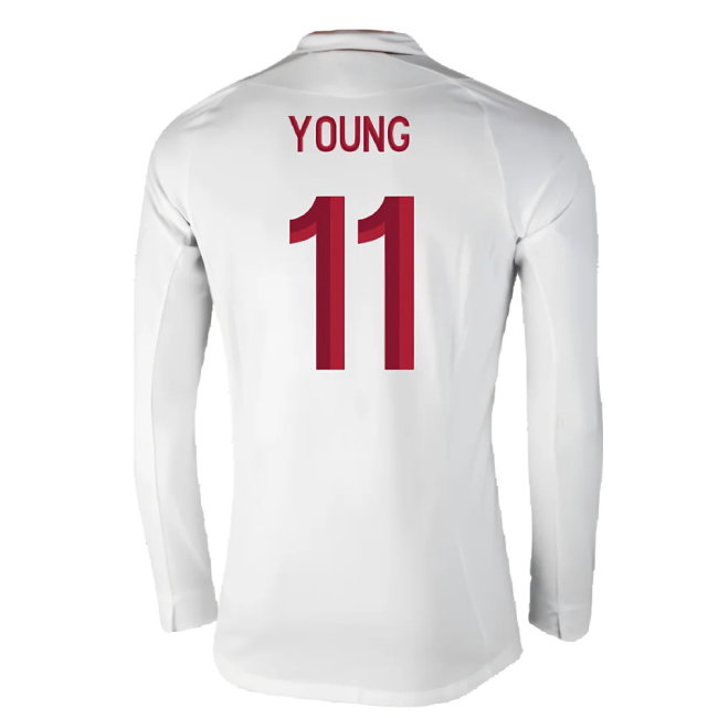 England 2012-13 Long Sleeve Home Shirt (L) (Fair) (Young 11)
