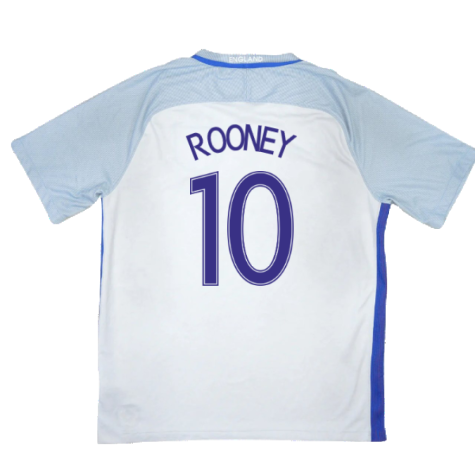 England 2016-17 Home Shirt (L) (Rooney 10) (Very Good)