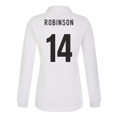 England RWC 2023 Home Classic LS Rugby Shirt (Ladies) (Robinson 14)