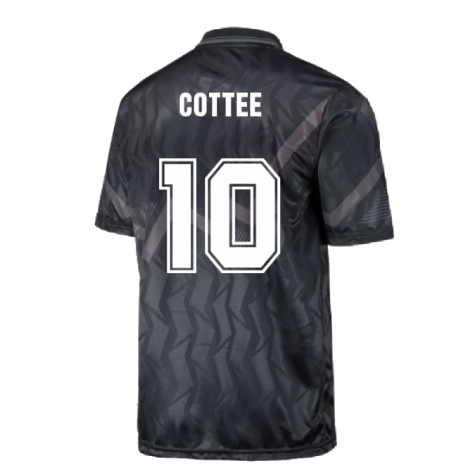 Everton 1990 Black Out Retro Football Shirt (Cottee 10)