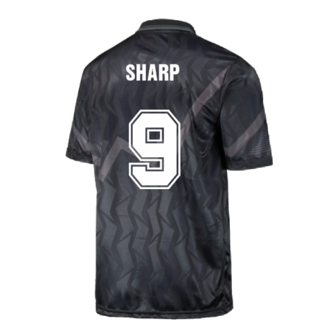 Everton 1990 Black Out Retro Football Shirt (Sharp 9)