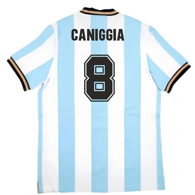 False Nein Argentina Home Vintage Shirt (CANIGGIA 8)