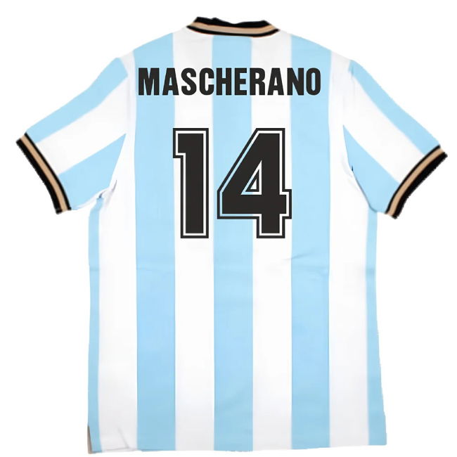 False Nein Argentina Home Vintage Shirt (MASCHERANO 14)
