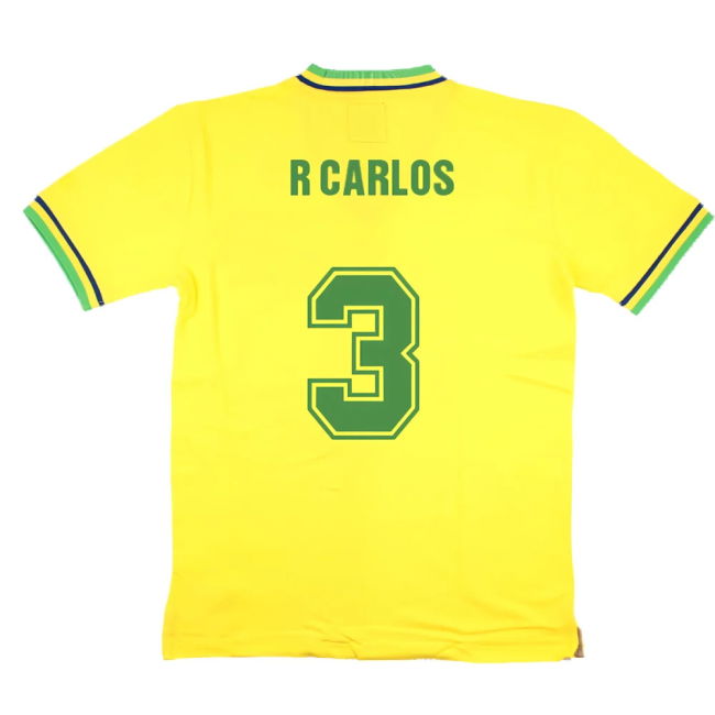 False Nein Brazil Home Football Shirt (R CARLOS 3)
