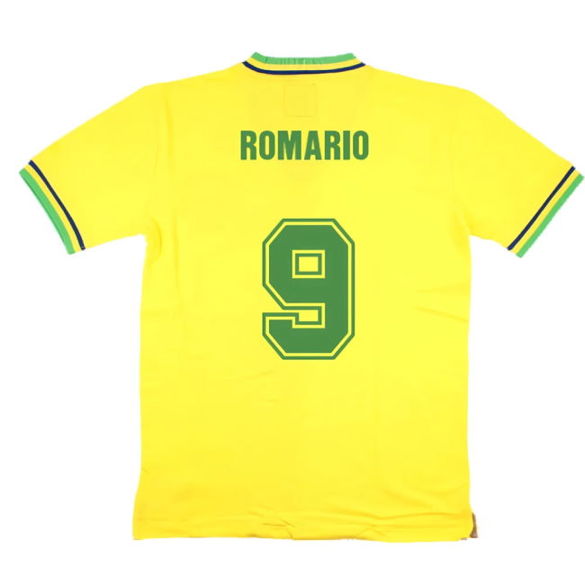 False Nein Brazil Home Football Shirt (ROMARIO 9)